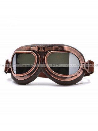 Steampunk Goggles vintage letecké brýle měděné