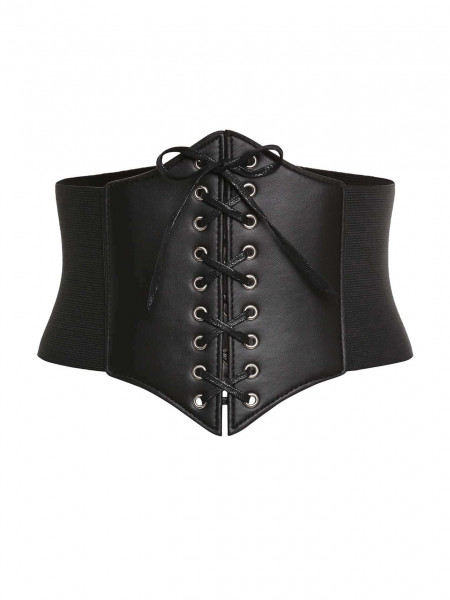 Steampunk gothic belt underbust lacing corset