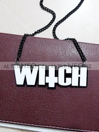 Gothic Punk Rock necklace Witch