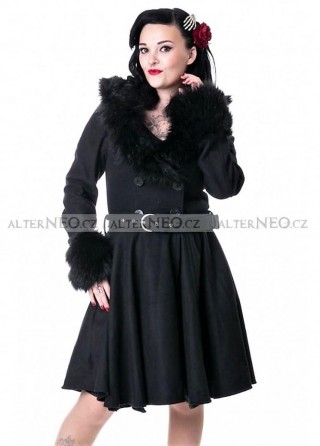 Vintage Retro černý dámský kabát 50´s Linsy