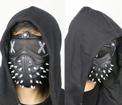 Raperská hardcore maska s hroty Killer černá