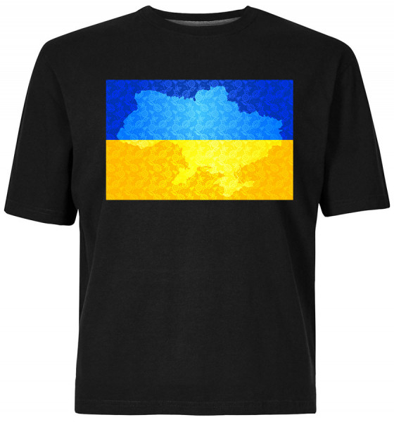 Tričko Ukrajinská vlajka černé
